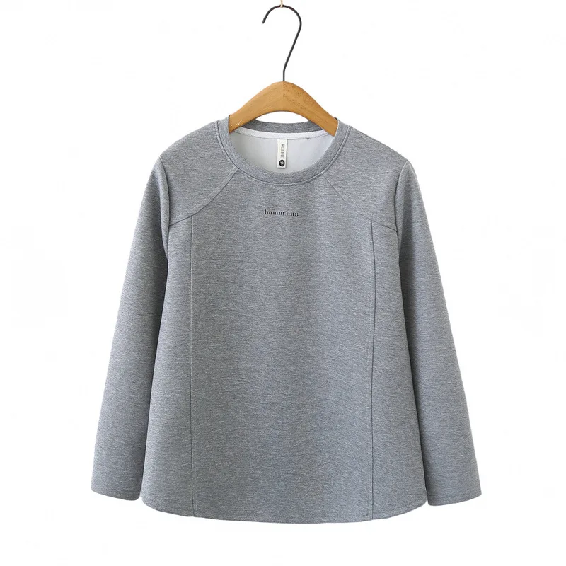 

Модная женская толстовка больших размеров XXXXL, весна 2026, с длинным рукавом, принтованная, в стиле пэчворк, с круглым вырезом, модель 2601