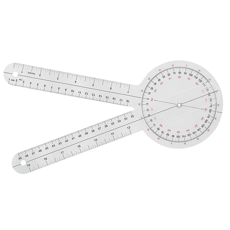 

Y42A-15-Piece Goniometer 6/8/12 Inch Occupational Therapy Protractor Tool Measuring Angle Ruler 360 Degree Universal