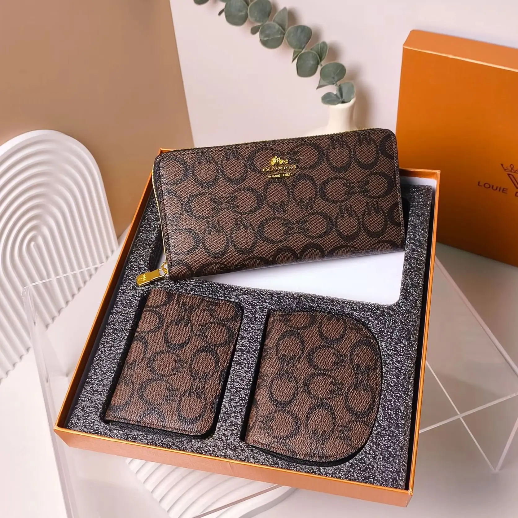 Elegant Floral Print Large Capacity Long Wallet for Women Double Zipper Handbag with Wrist Strap Mobile Phone Storage 2026 Ne...