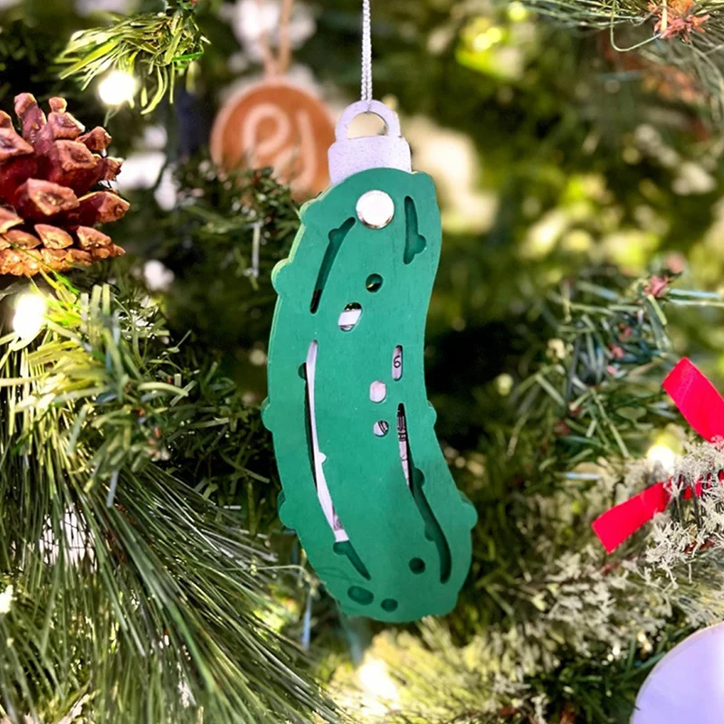 Christmas Unique Money Holders For Cash Traditional Christmas Pickle Ornament Cucumber Money Clip Christmas Tree Ornaments