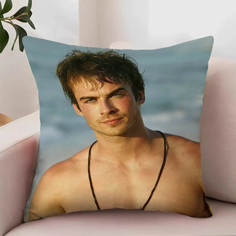 I-Ian Somerhalder Fan Gifts Decorative Pillow Cover 45x45 Cushions Covers Cushion Cover 50x50 Pillowcase 40x40 Bed Pillowcases