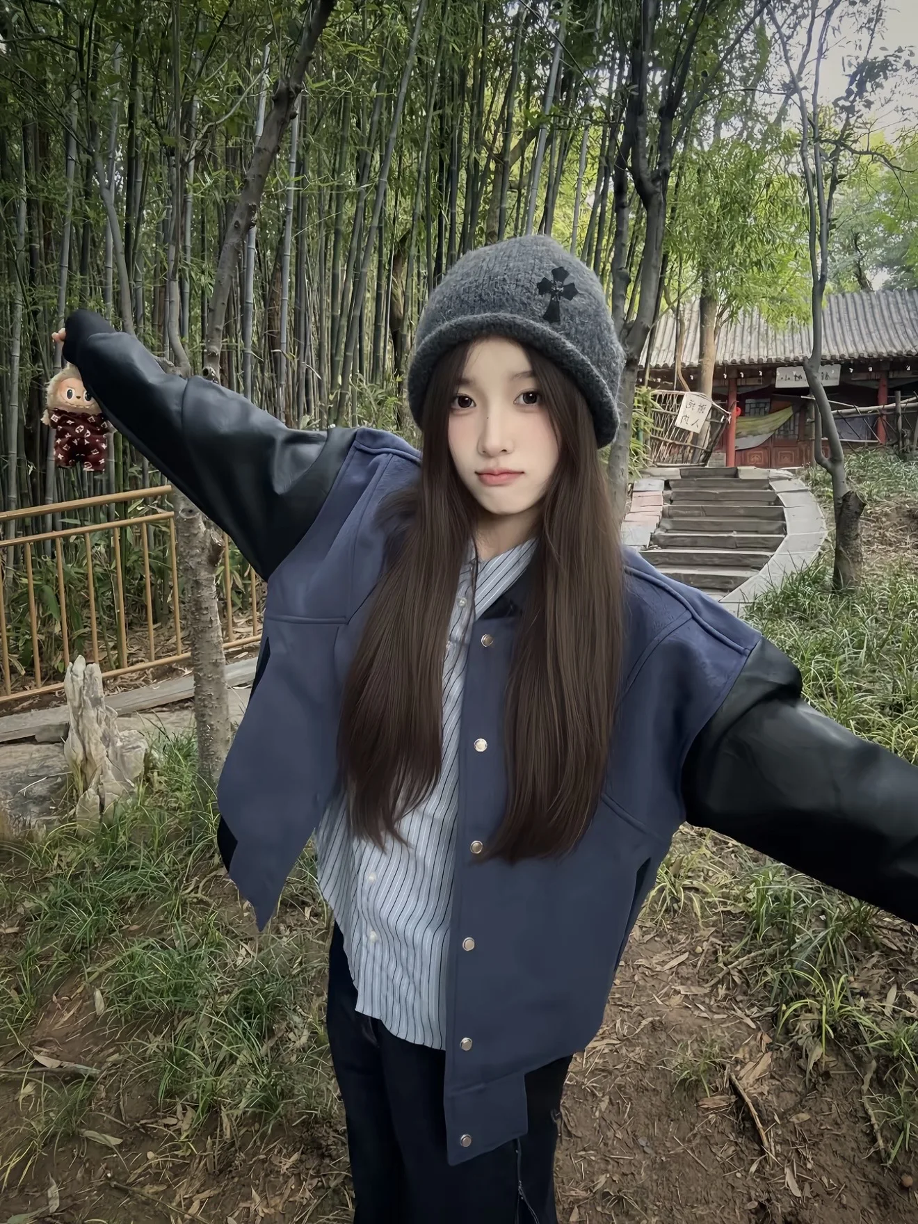 미국식 스트리트 스타일 패치워크 가죽 스웨이드 울 야구 재킷 남녀 공용 가을 겨울 캐주얼 다용도 출퇴근용 ...