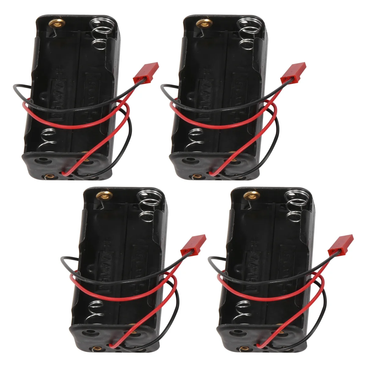 4Pack 6V 4XAA Battery Container Case Holder Pack Box JST Plug Receiver for HSP Redcat 1/8 1/10 RC Nitro Power Car Truck