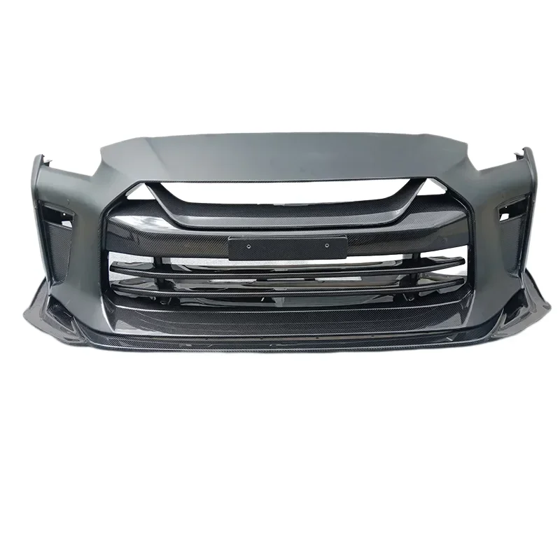 Top Secret Style Half Carbon Fiber Car Front Bumper For Nissan GTR R35 2008-2019