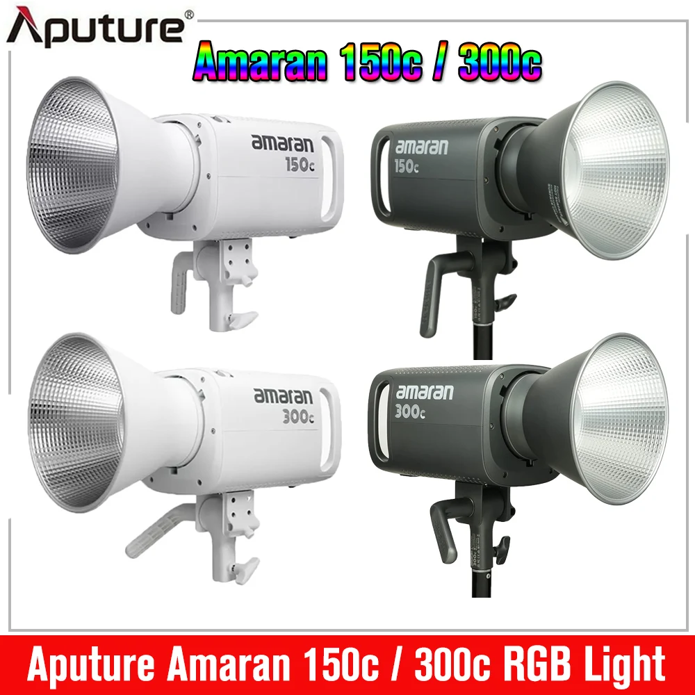 Aputure Amaran 300C 150C RGB Video Light Bowens Mount 2500K-7500K Studio Photography lights For Video Recording Outdoor Shooting