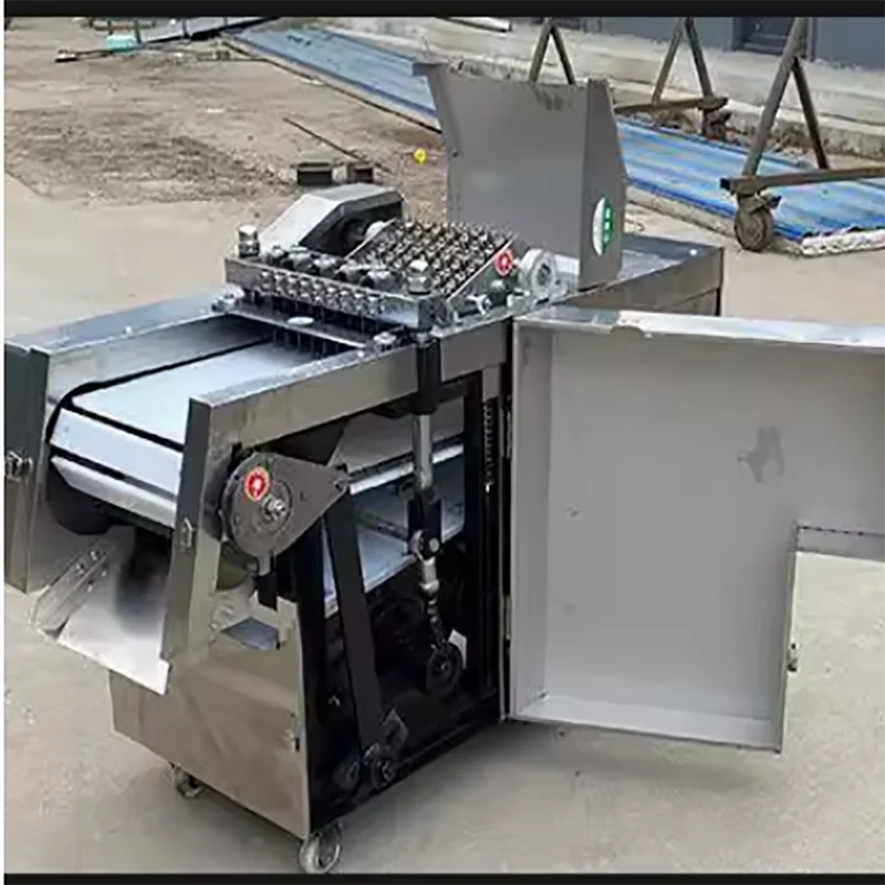 ماكينة تقطيع اللحوم الأوتوماتيكية 3.5Kw/2.2Kw ماكينة تقطيع مكعبات اللحم التجارية متعددة الوظائف صانع تقطيع لحم البقر ولحم الخنزير والدجاج