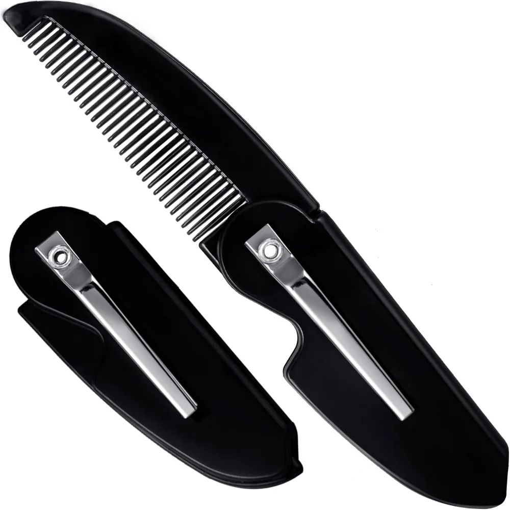 Portable Plastic Mustache Comb, Fine Teeth Beard Straightener, Grooming Styling Tool for Men