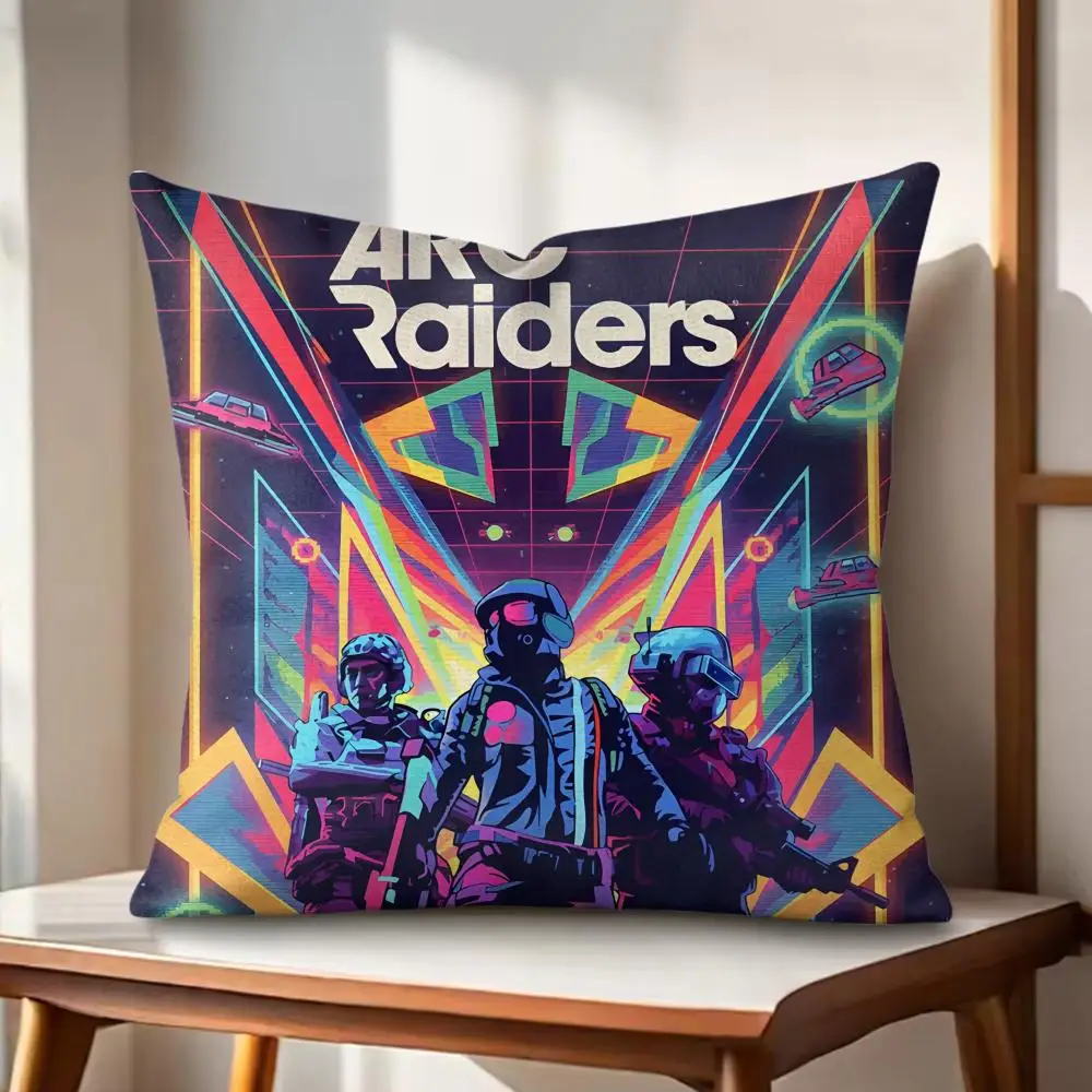 Hot Game ARC R-raiders Cushion Cover Eco Linen Pillow Case Double-Sided Print Breathable Durable Zipper Home Decor Gift