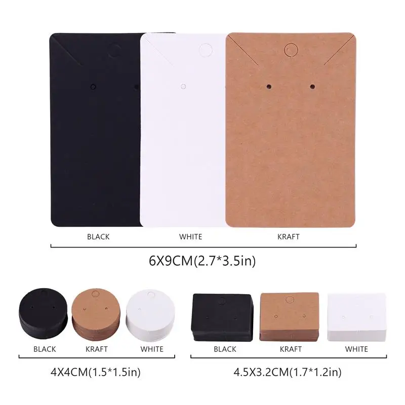 50pcs/lot Earrings Cards Necklaces Display Cards Ear Studs Paper Card Jewelry Packaging Cardboard Hang Tag Card for DIY Jewelry