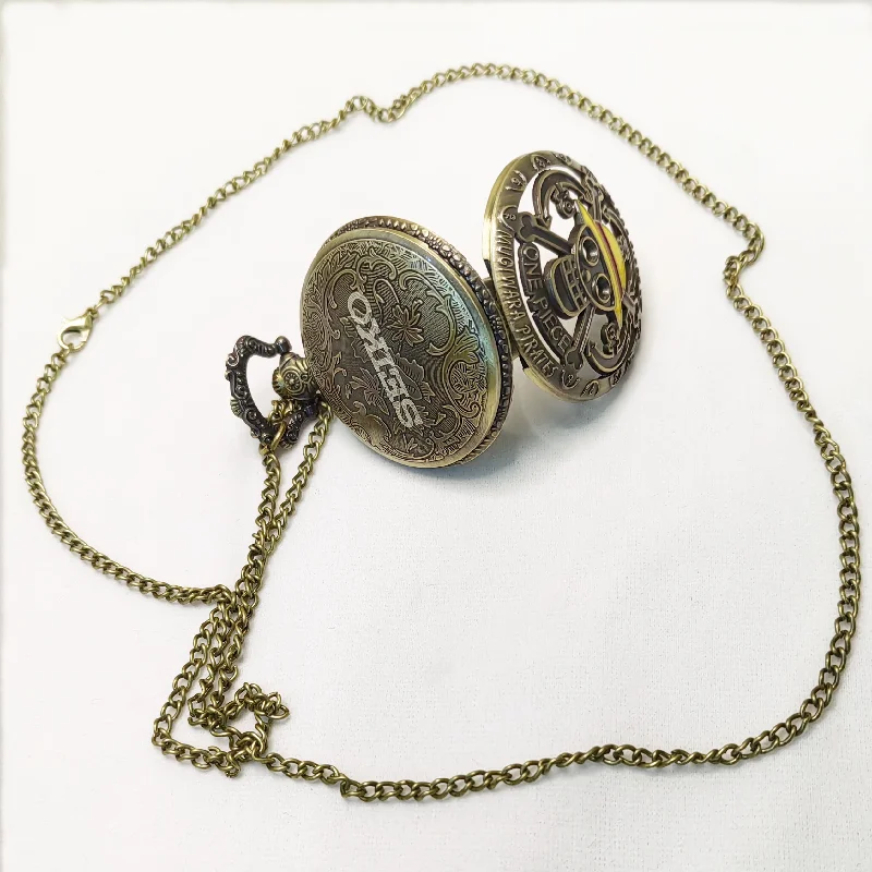 SEIKO Steampunk Anime Movie Theme Hollow Vintage Quartz Pocket Watch Retro Necklace Women Kids Birthday Xmas Gifts Bronze Watch