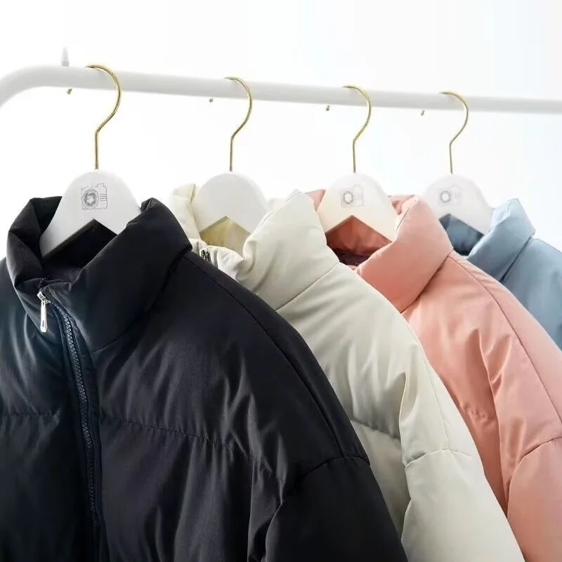 

American Casual Warm Cotton Jaet Men's Autumn Winter Stand Collar Windproof Thiened Bread Sle Faionable Versatile Cou...