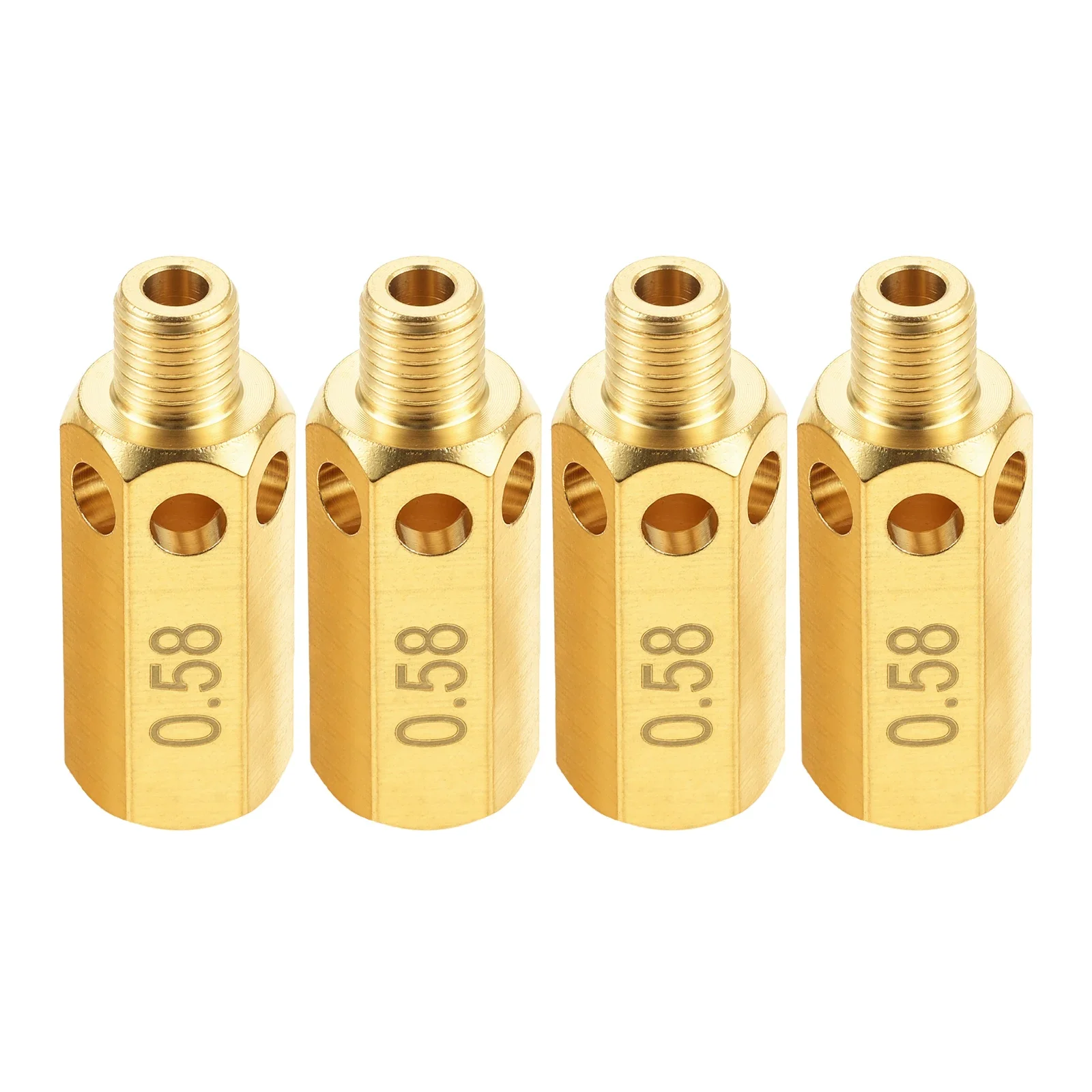 4Pcs Casting Cook Burner Repair Accessories Parts Solid Brass 10/23/44/88 Jets Cast Iron Stove Burner Nozzle Orifice for LP Gas