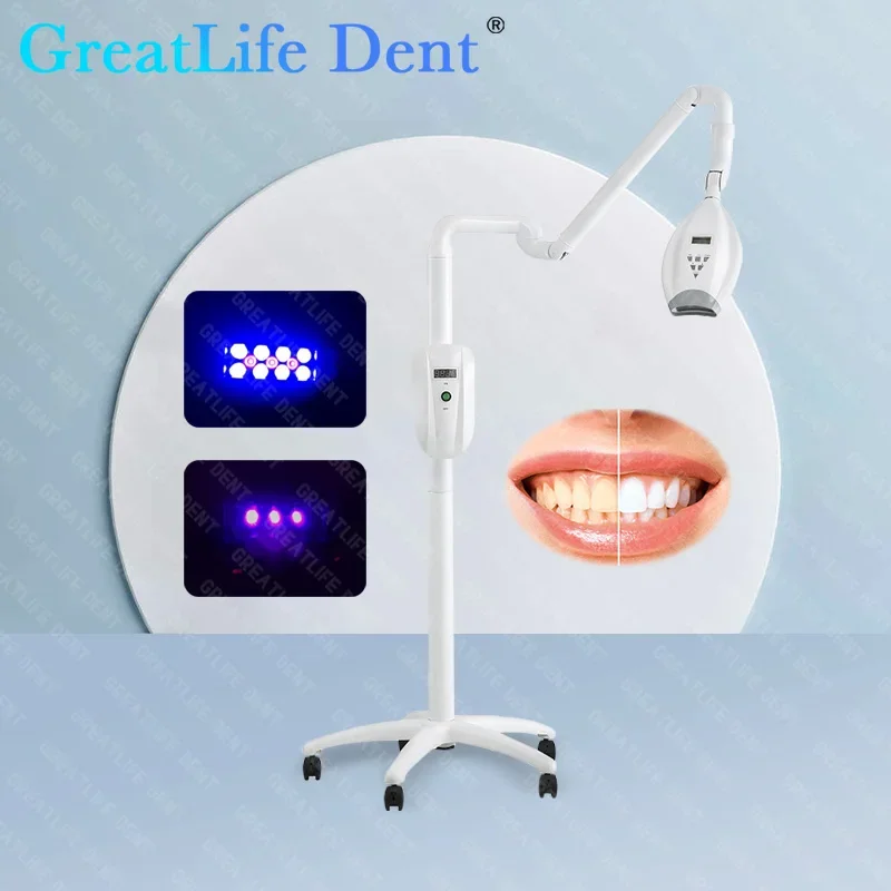 GreatLife Dent Dental Мощное отбеливание зубов 55 Вт 11 светодиодов Машина Холодный синий светодиодный отбеливатель зубов Лампа акселератора