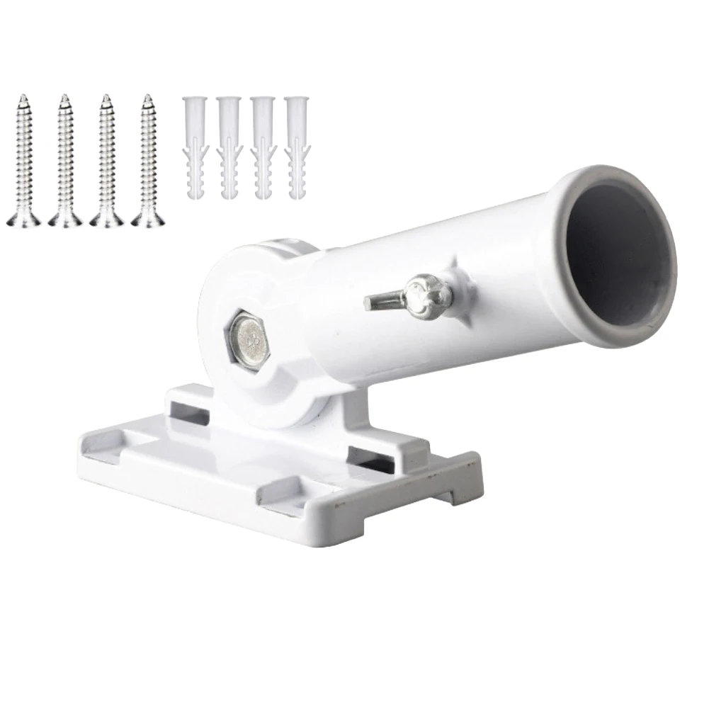 Adjustable Aluminum Alloy Outdoor Flag Pole Bracket for House Flags Garden Lights with Innovative Drainage Hole Design