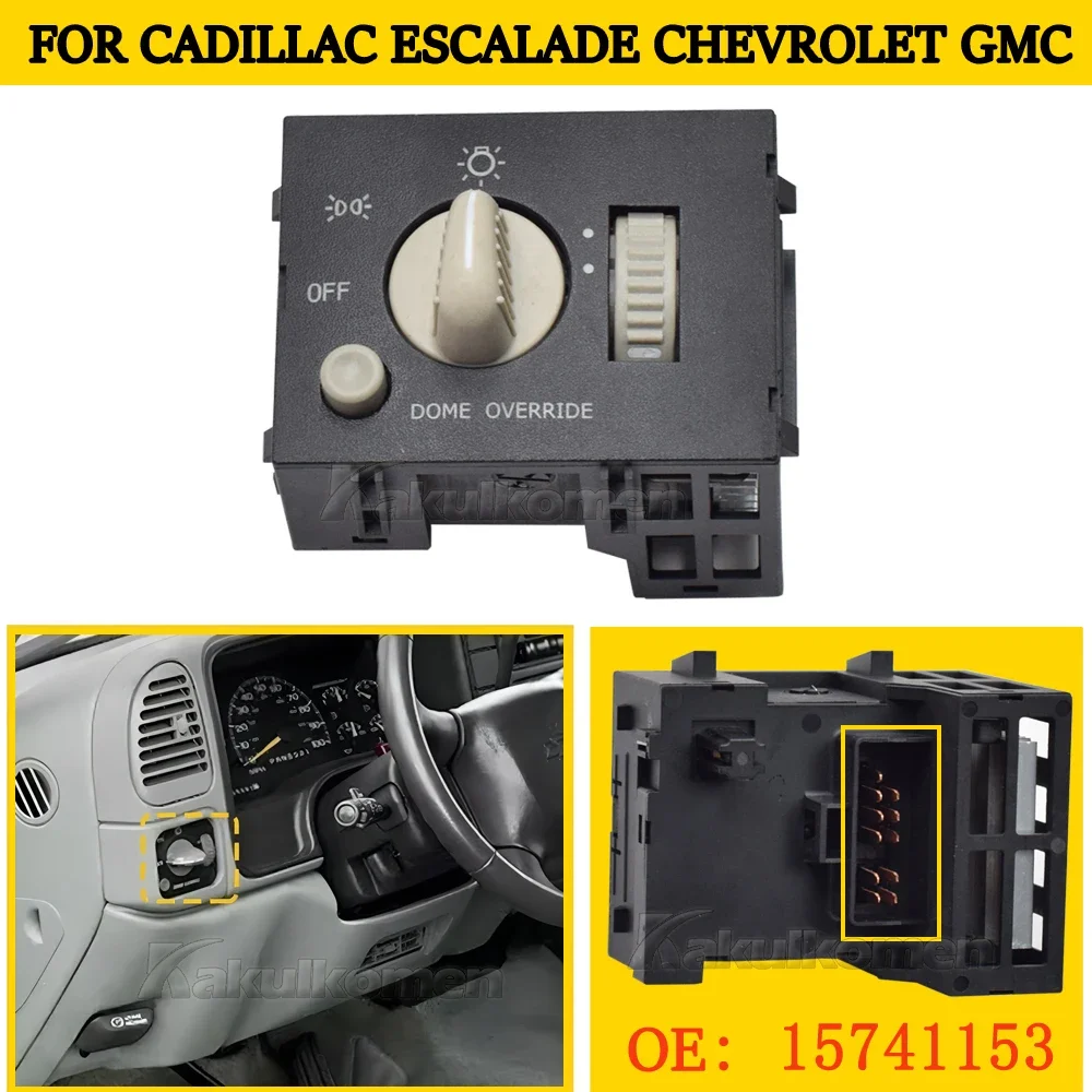 

Подходит для GMC Tahoe Suburban Silverado Sierra 15741153 1995 1996 1997 1998 1999-2000 переключатель фар противотуманной фары 93443101