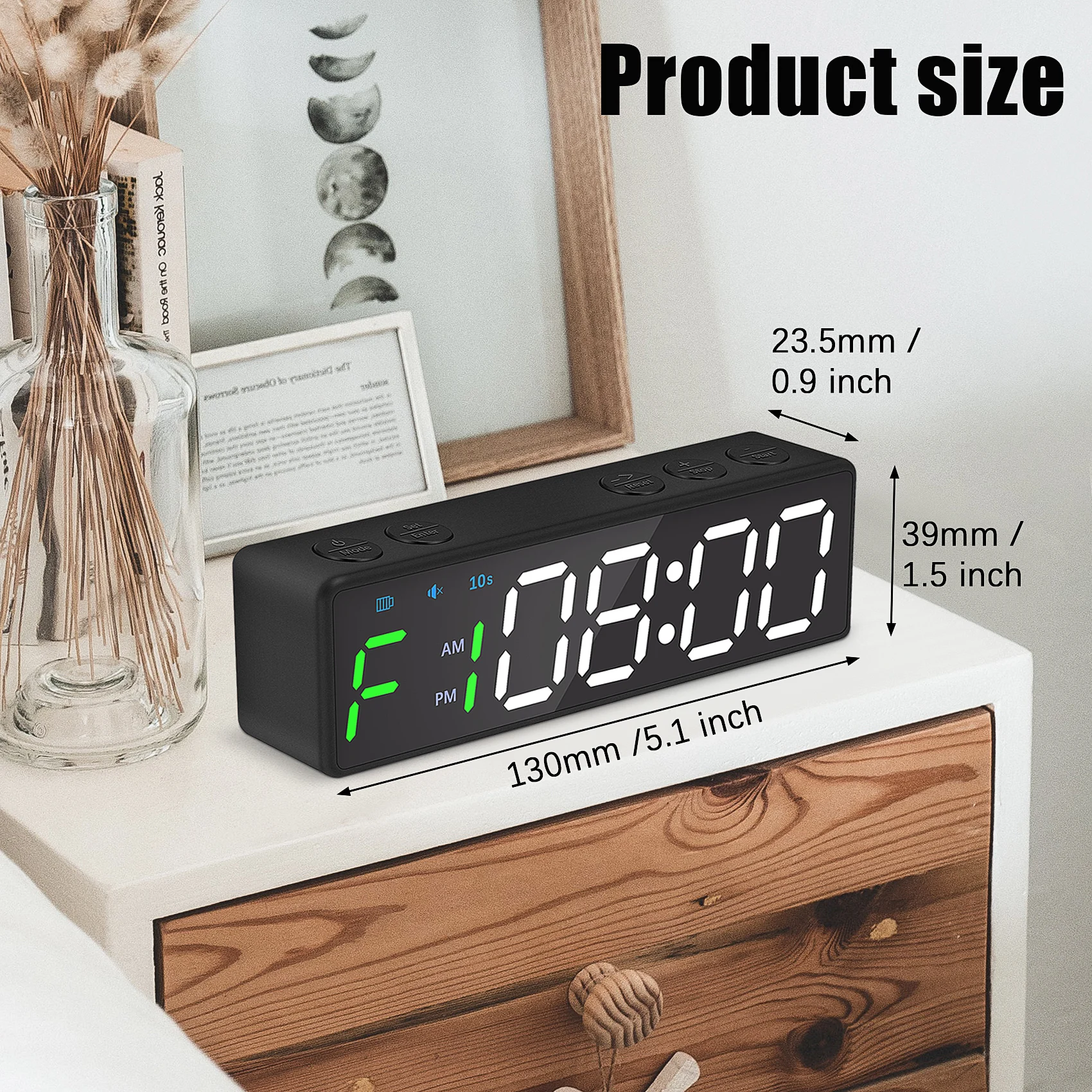 ABRO-Portable Gym Timer Interval Timer Workout Fitness Clock Countdown/UP/Stopwatch Magnetic & USB Rechargeable