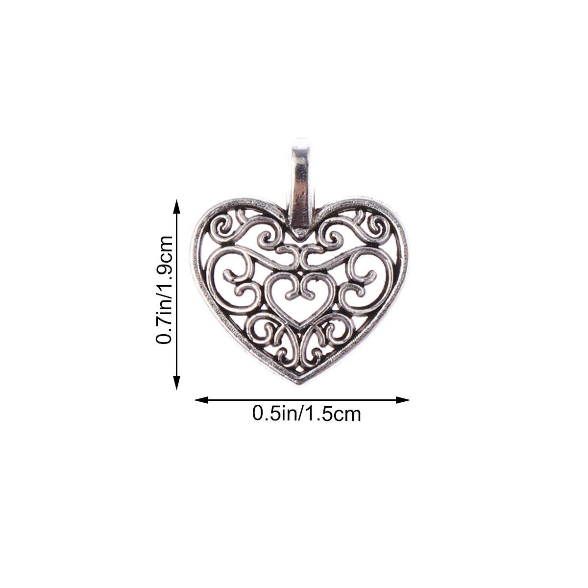 

50pcs Pendants Pendant Hollow Alloy Metal Diy Women Jewelry Accessories Craft Supplies Decorations