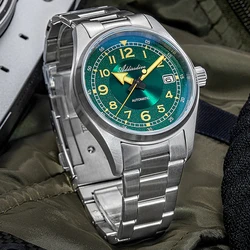 ADDIESDIVE Men's Luminous Automatic Watch NH35 Sapphire Analog Wristwatches Retro 200m Waterproof Steel Dress Mechanical Watches