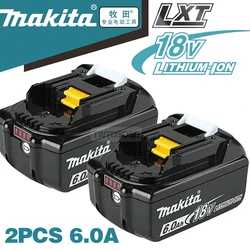 100% originale Makita 6Ah/5Ah/3Ah per batteria Makita 18V BL1830B BL1850B BL1850 BL1840 BL1860 BL1815 batteria al litio di ricambio