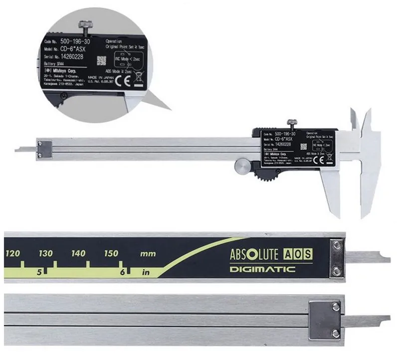 Pinças de Vernier Digital CNC LCD, Ferramentas de Medição Eletrônicas, 8 \