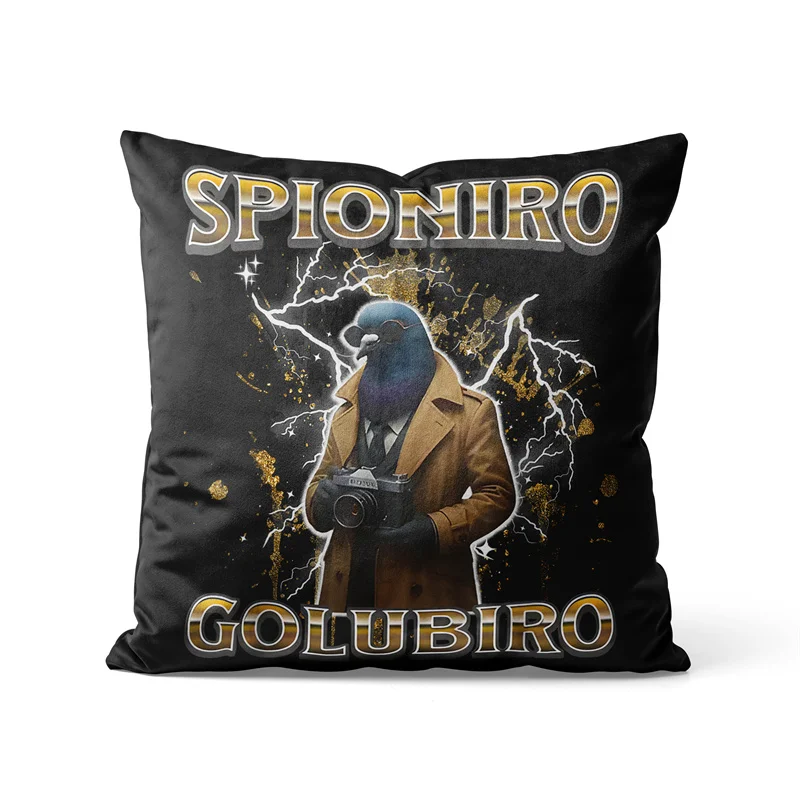 Gaslight Gatekeep Girlboss Spioniro Golubiro Italian Brainrot Throw Pillow Covers Cushion Cases Pillowcases for Sofa 45cm x 45cm