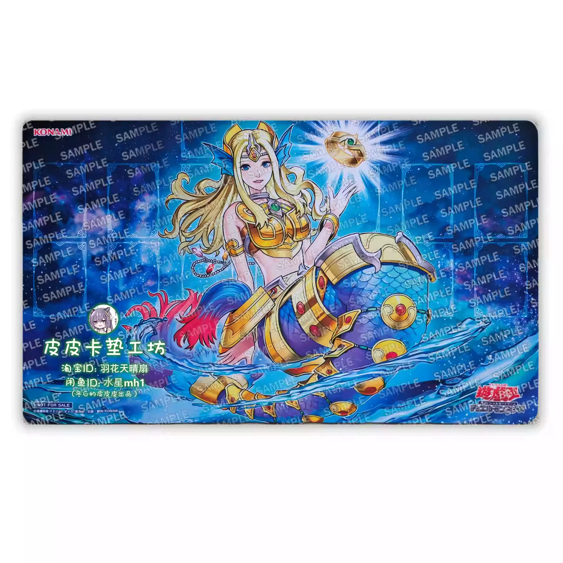 

600Х350Х2Мм Ю-Ги-О! Abysstrite The Atlantean Spirit Card Battle Mat для одного игрока, настольная игра, карточный боевой настольный коврик, подарочные игрушки