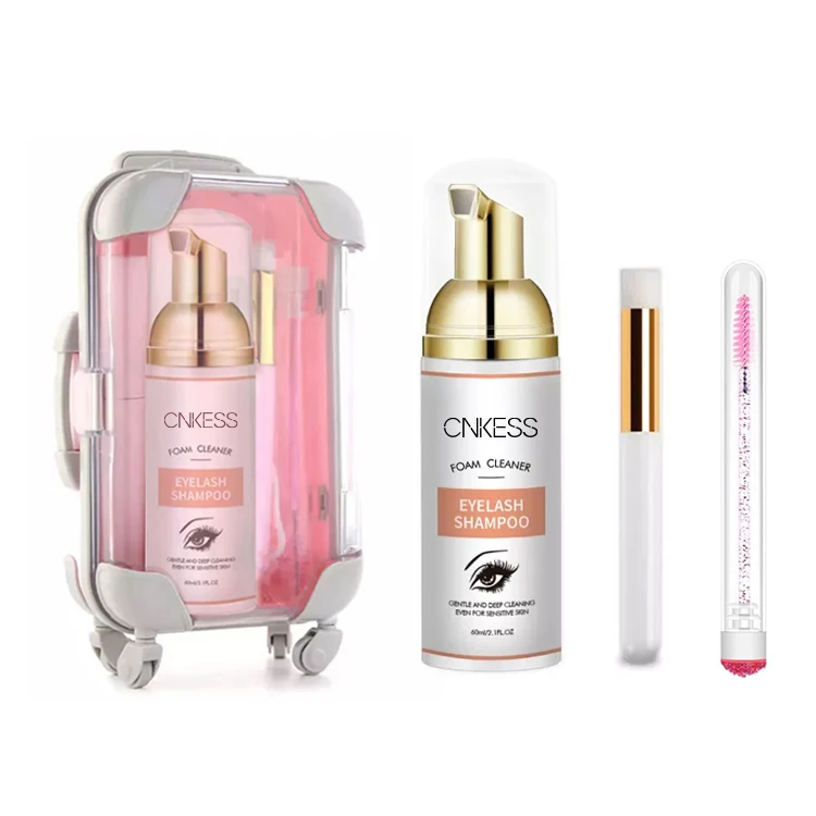 Wholesale CNKESS Gentle Foam Shampoo Soft Brush Prolong Lash Bath Cleanser Concentration Kit makeup and cleaning tools