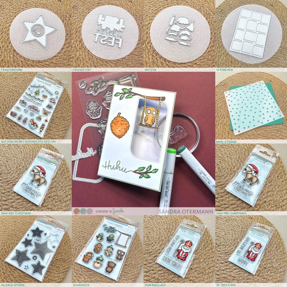 Bär Fünfzackiger Stern Hund 2024 Oktober Neue Metall-Stanzformen für Diy Scrapbooking Handwerk Maker Fotoalbum