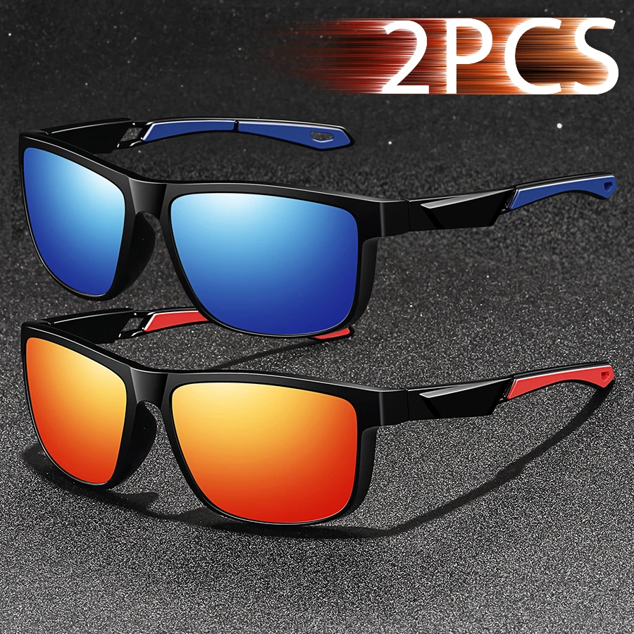 2PCS Fashion UV400 Men Women Running Mountaineering  Sunglasses Bicycle MTB Eyewear Outdoor Sport protective glasses