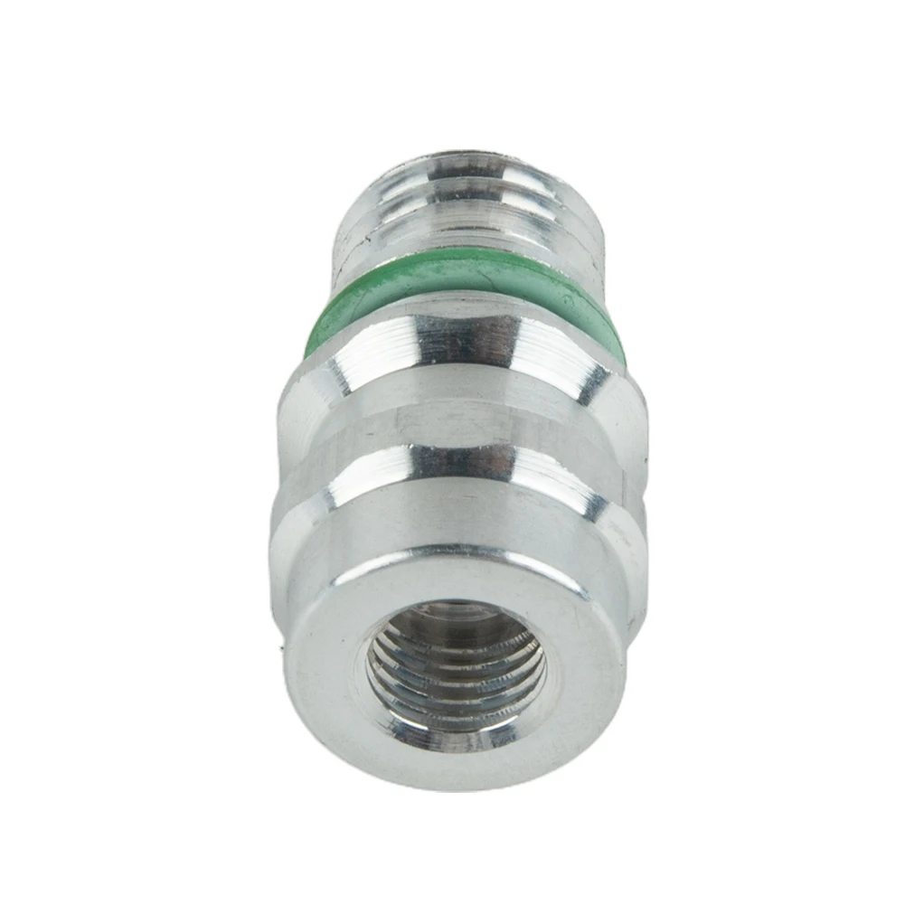 1pc A/C Service Valve High-Side R-134a Port Adapter With Replaceable Conditioner A/C Valve Core OE Type Fitting (M12X1.5) Thread