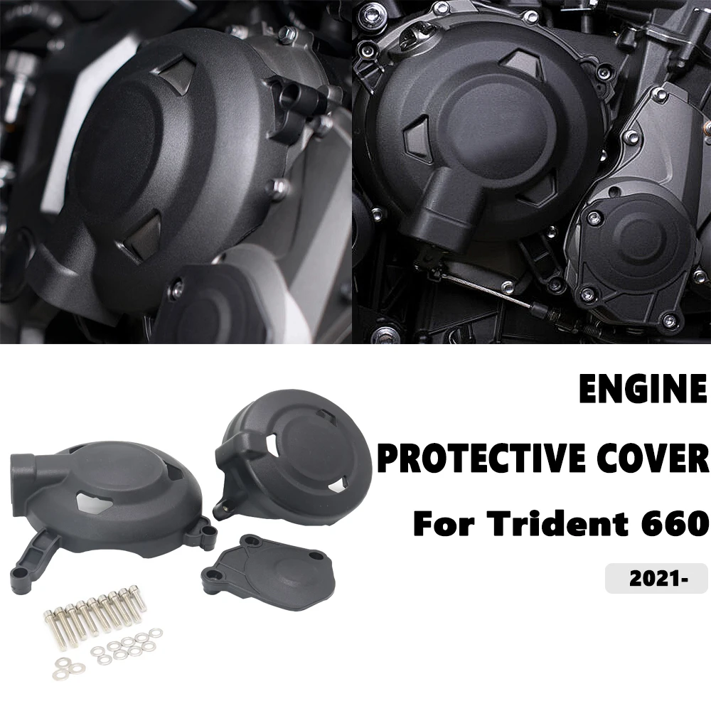 

NEW For TRIDENT 660 Motorcycle Part Engine Stator Side Cover Guard Crankcase Carter Protector For Trident 660 2021 2022