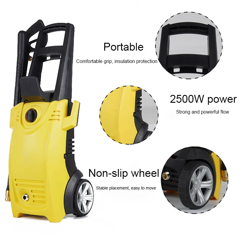 Factory Direct Sales 2500W Power High Pressure Car Washer Machine  Wash Floor