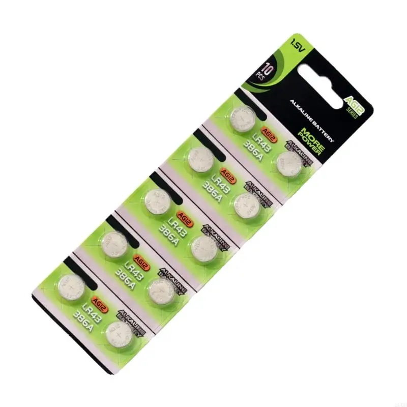 270b 10pcs/20pcs Ag12 LR43 1,55 В. Батарея батареи кнопки с щелочной кнопкой батареи для часов и надежных операций игрушек.