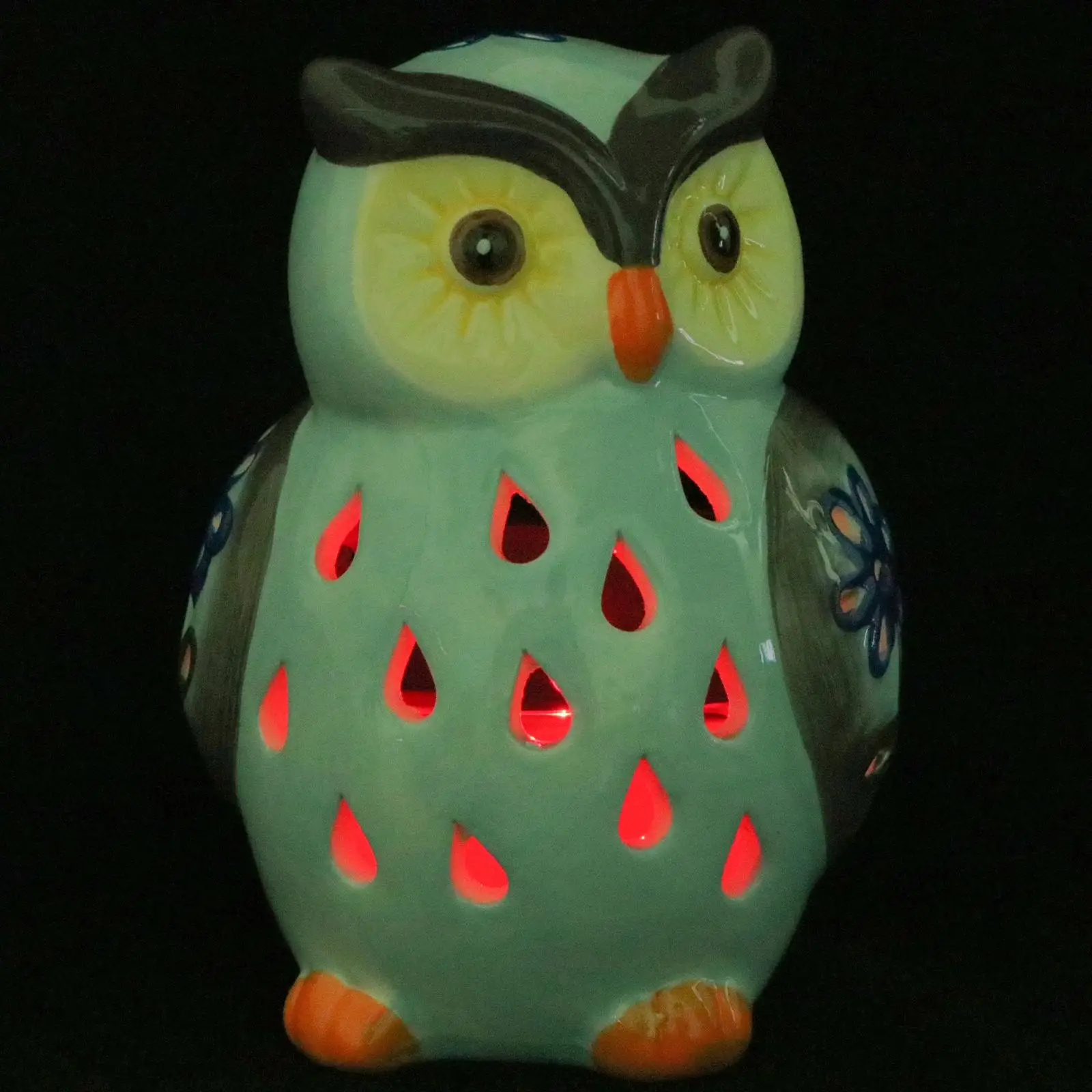 owl night light solar LED night light solar powered light garden night lamp outdoor resin lamp