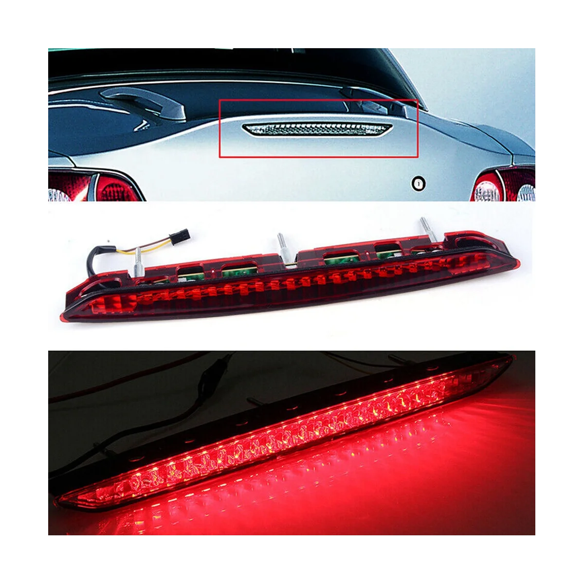 Car LED Third Tail Rear Stop Signal Lamp Brake Light for BMW Z4 E85 2003 2004-2008 63256930246 Car Indicator Red