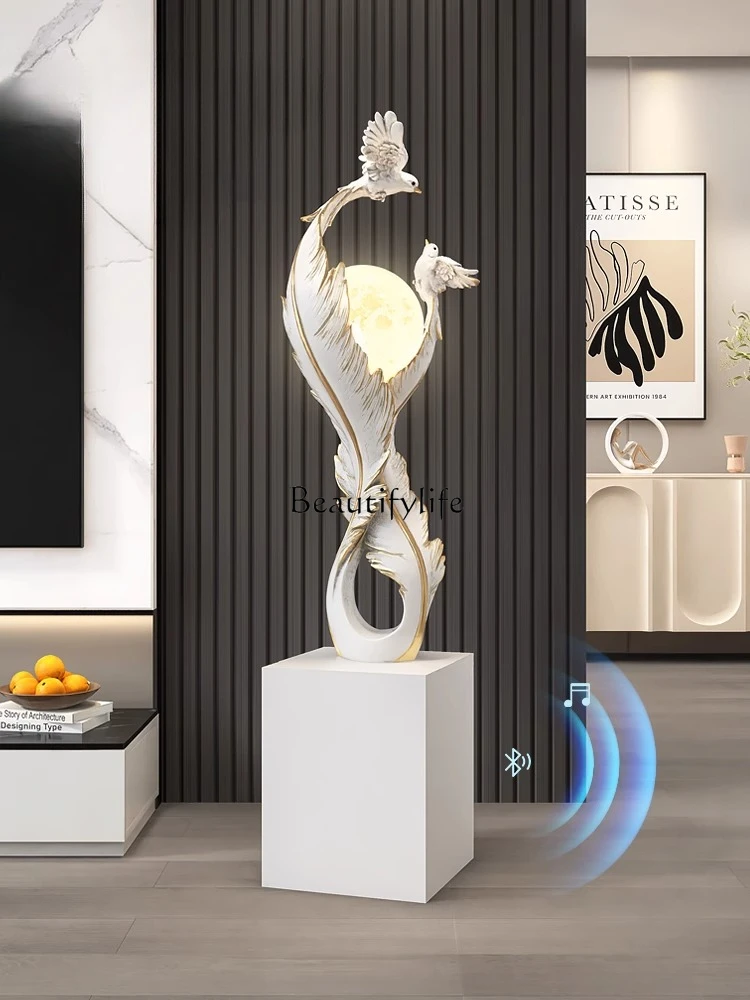 

Nordic living room large feather ornaments atmosphere arts and crafts sculpture home decoration