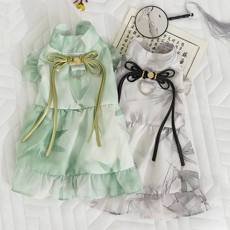 

Japanese Style Puppy Clothes Summer Pet Dress Ragdoll Cat Vest Teddy Breathable Camisole Female Dog Pullover