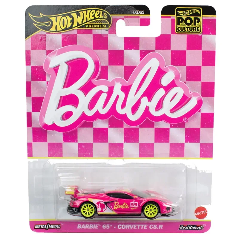 Hot Wheels-coche Premium Original para niños, juguete de cultura Pop, fundido a presión, 1/64, Barbie, Corvette, Batman, Chevy, Astro, Van Knight,