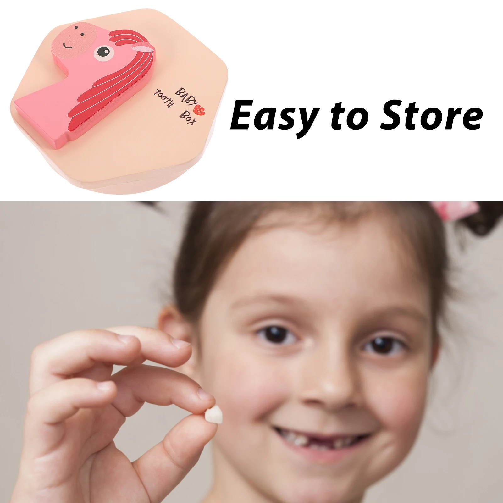 

Wooden Baby Teeth Storage Box Protective Keepsake Container Kids Tooth Saver Memorial Baby Shower Gift Idea Firm Fixation