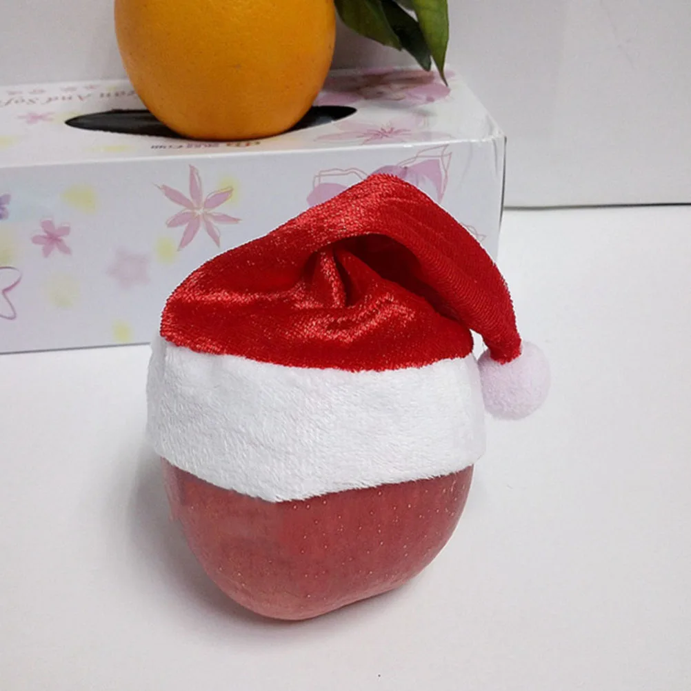 

20pcs Mini Santa Hat Bottle Cover Christmas Scarf Decoration for Party Ornament Xmas Gifts Lover Holiday