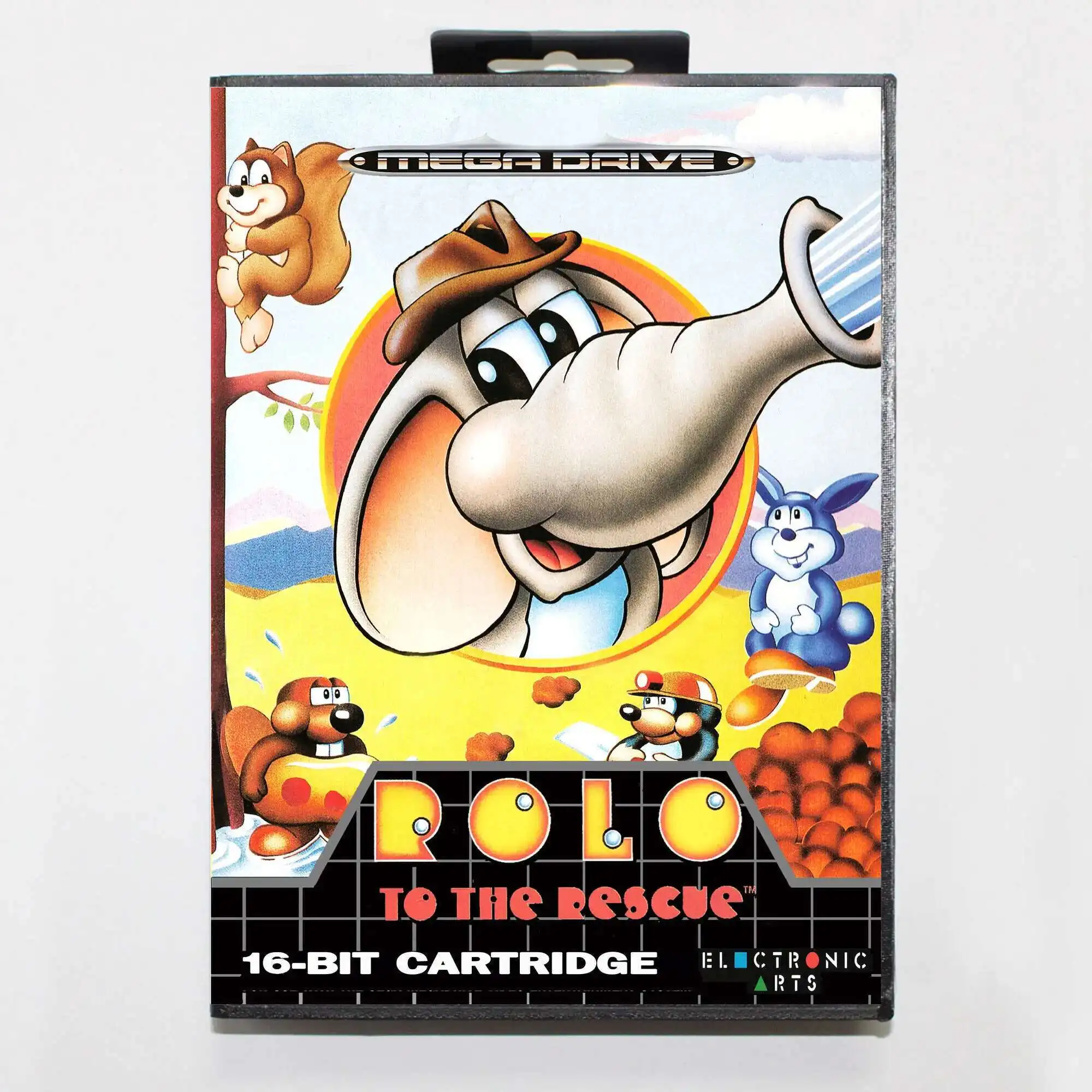 Rolo To The Rescue MD 게임 카드, EUR 박스 포함, 16 비트 세가 메가드라이브 제네시스 시스템용