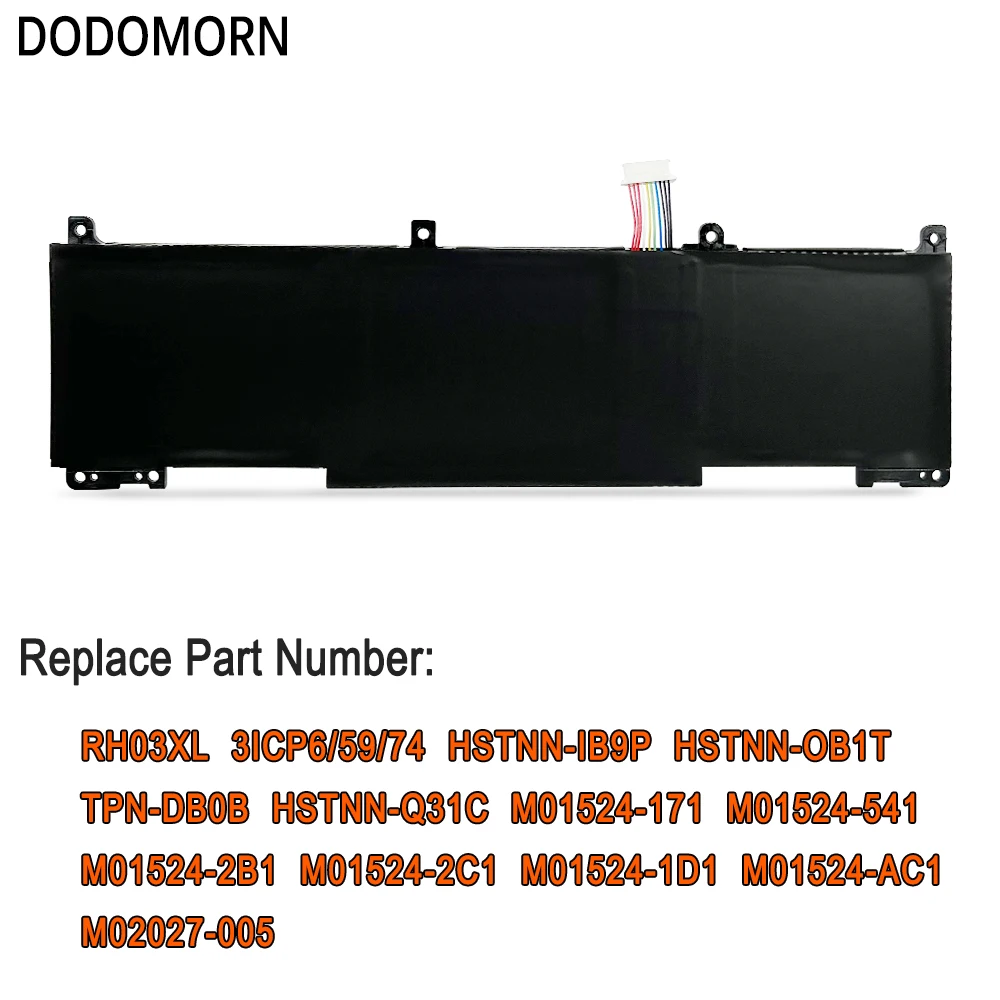 DODOMORN RH03XL Laptop Battery For HP ProBook 430 440 445 450 630 640 650 G8 for Zhan 66 Pro A 14 G4 Series 11.4V 45Wh 3790mAh