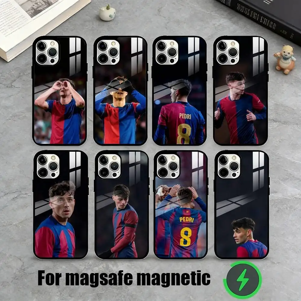 

Football Barcelona P-Pedri 8 Phone Case For iPhone17,16,15,14,13,12,11 Plus,Pro Magnetic with Magsafe Wireless Charging