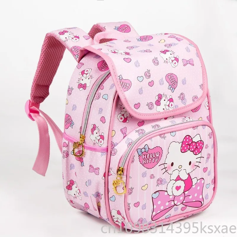 サンリオバックパック学生用かわいいハローキティスクールバッグ大容量耐久性のあるポータブルかわいいファッショントレンドガールズブックバッグ