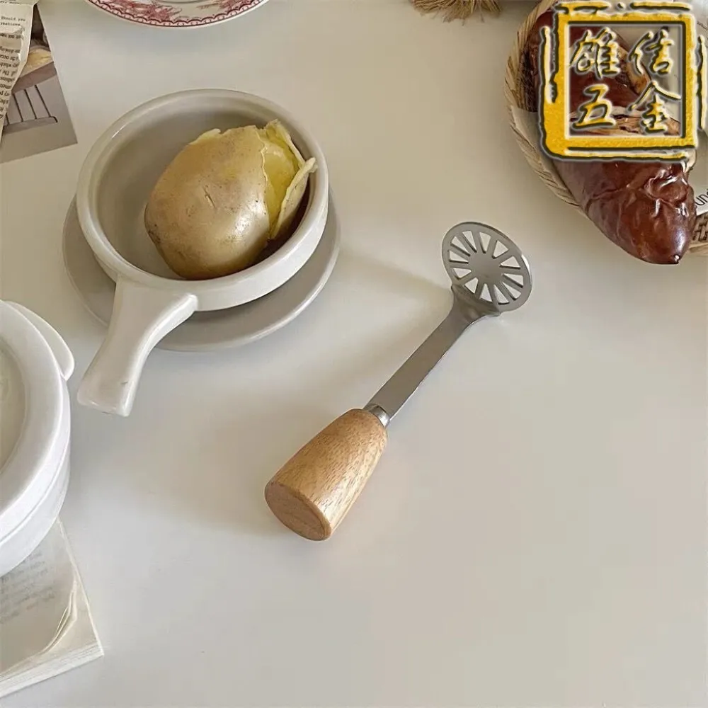 

Stainless Steel Potato Masher for Home Use Durable Kitchen Tool for Mashing Sweet Potatoes Baby Food and Purees Easy to Clean