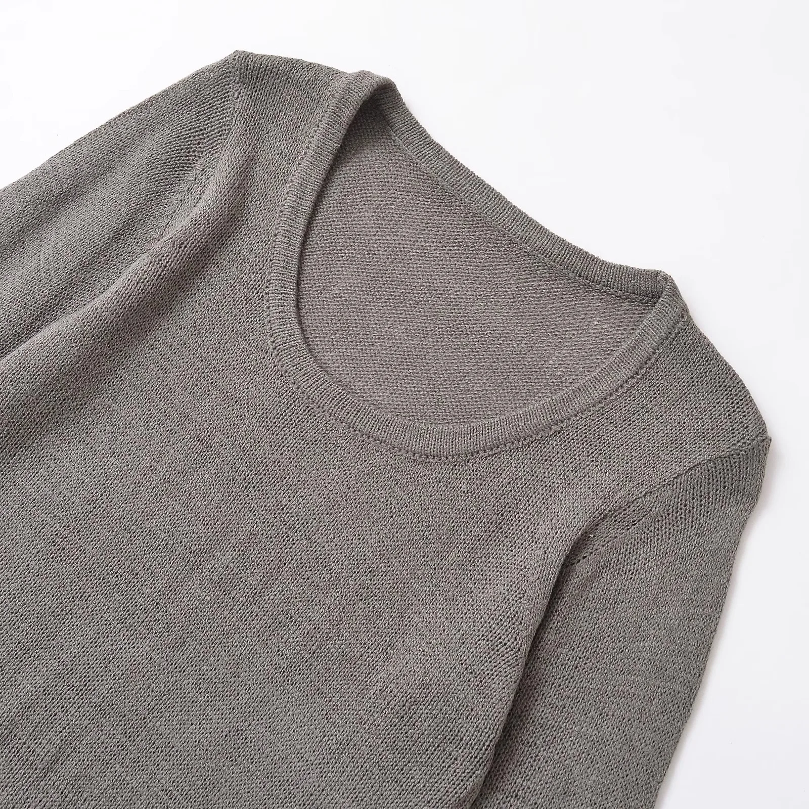 

ZAB Autumn New Women's Faion Casual Pure Color Long Sve Knitted Sweater Street Sle Versatile Basic Polyester Fiber