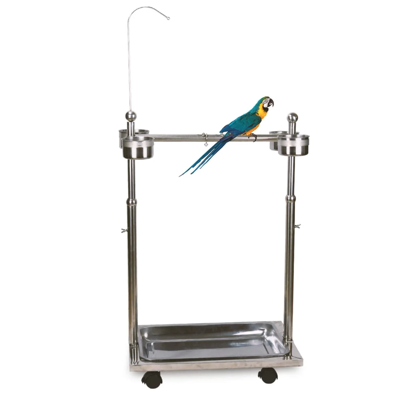 Bird cage accessories bird parrot stand stainless steel stand bird cage cake tripod parrot stand