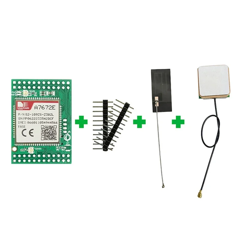 A7672E-FASE Core Board mit FPC GPS-Antenne SIMCOM LTE Cat1-Modul. Unterstützt LTE-FDD/GSM/GPRS/EDGE LCC+LGA-Formfaktor für Europa