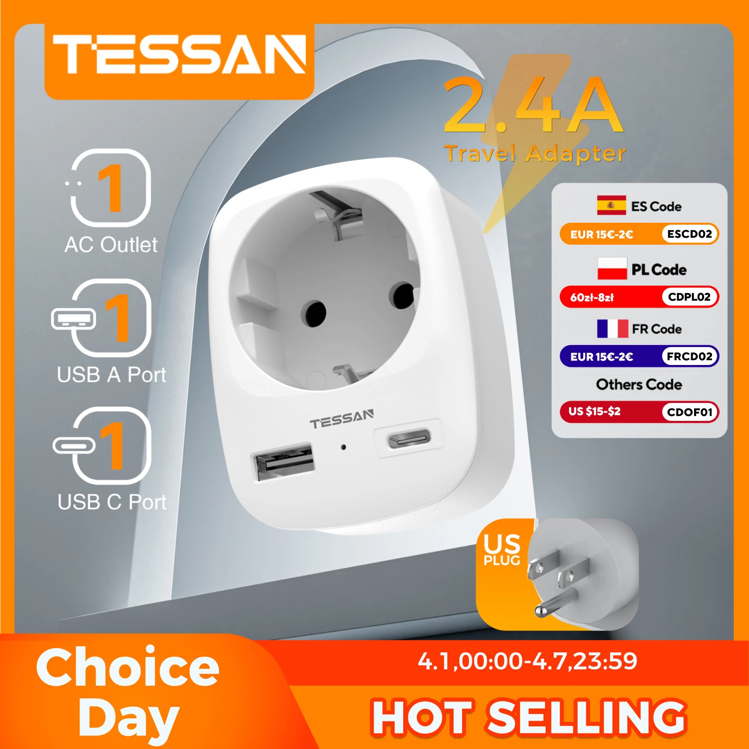 Tessan Travel Adapt…