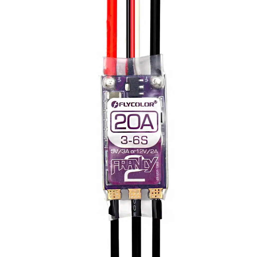 FLYCOLOR Brushless ESC 20A 30A 40A 50A BLHELI-32 Dshot High Performance MCU 5V/3A 12V/2A Double BEC Adjustable For RC Toy Parts